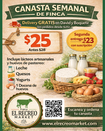 Canasta Semanal. Valor de $28 a un precio de $25
