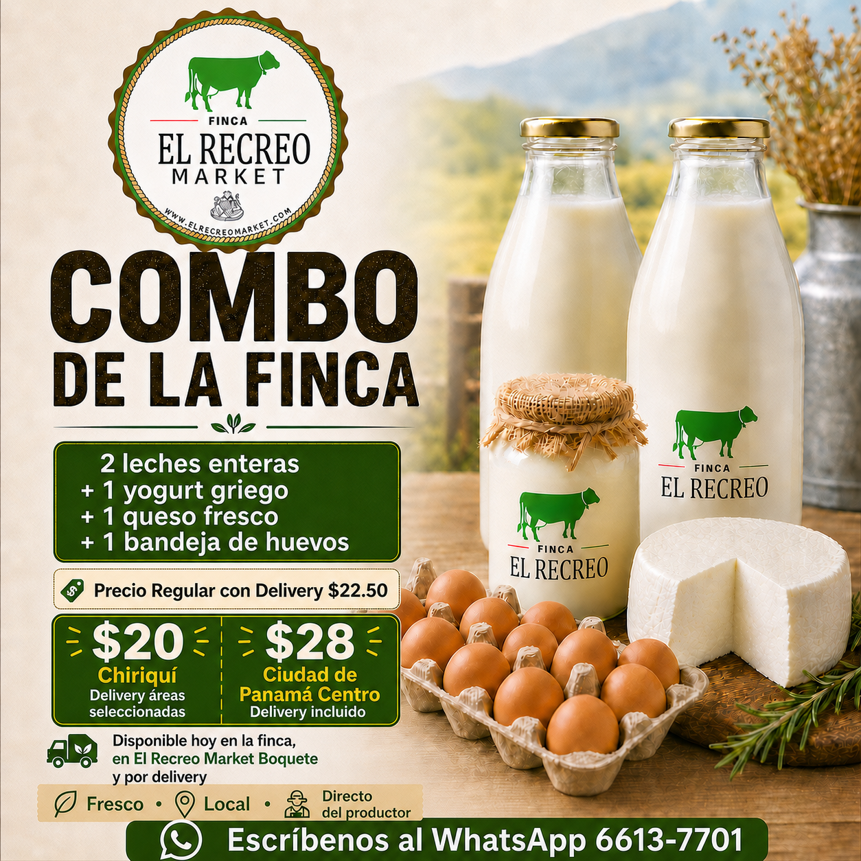 COMBO de la FINCA / FARM BUNDLE: para Entregas en Ciudad de Panamá