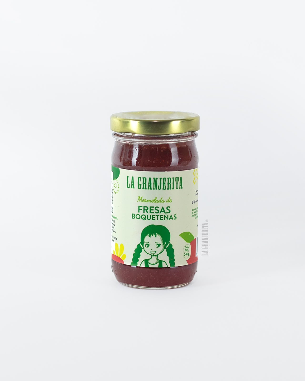Mermelada de Fresas Boqueteñas — Frasco de 240 g